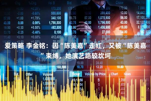爱策略 李金铭：因“陈美嘉”走红，又被“陈美嘉”束缚，她演艺路较坎坷